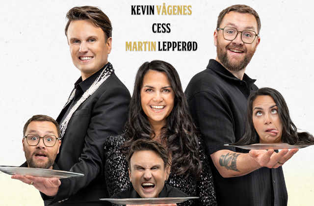 Link til Treretters med Kevin Vågenes, Cess og Martin Lepperød - hotellpakke med billetter