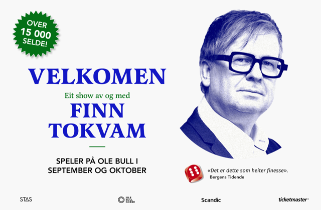 Promobilde for Finn Tokvam hotellpakke med billetter