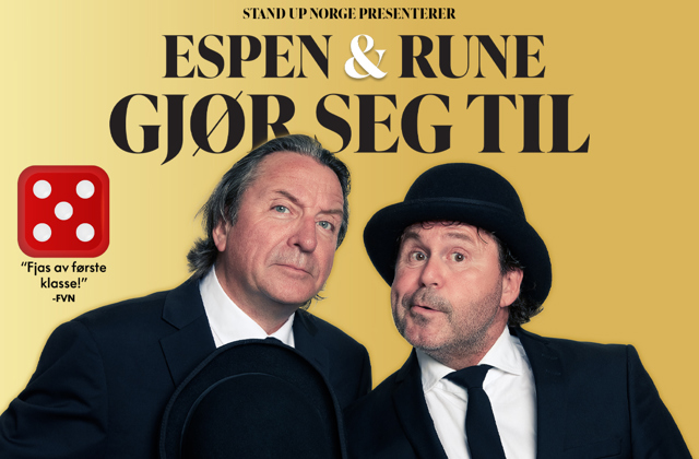 Promobilde for Espen & Rune Gjør seg til - Hotellpakke med billetter!