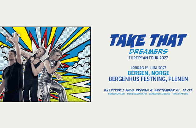 Promobilde for Take That i Bergen - Hotellpakke med billetter!