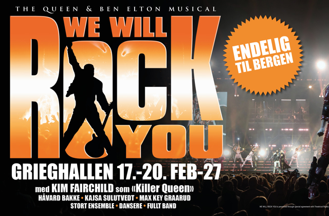 Promobilde for We will rock you - hotellpakke med billetter i Bergen