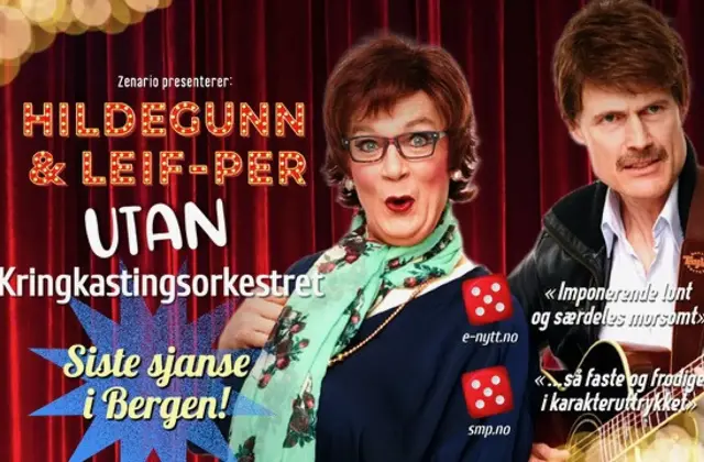 Promobilde for Hildegunn og Leif-Per i Bergen - Hotellpakke med billetter